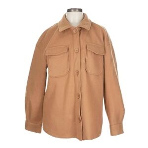 Avec Les Filles Camel Oversized Shacket Jacket Small NWOT Nordstrom Trendy Coat